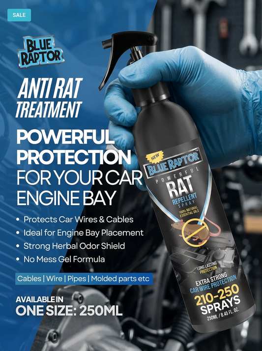 Blue Raptor Rat Repellent Spray for Cars – Powerful Rodent Protection