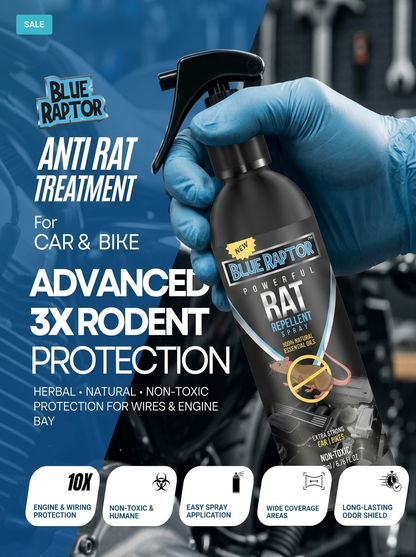 Blue Raptor Rat Repellent Spray for Cars – Powerful Rodent Protection